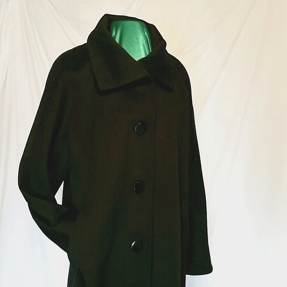 Ellen Tracey Wool Blend A Line Coat.
